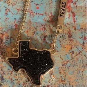 Black Druzy Texas Necklace